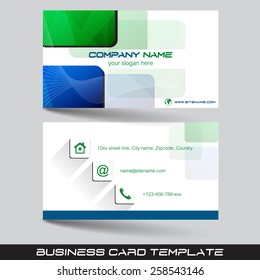 Abstract professional business card template with square pattern/design for publishing, print and working or personal presentation 