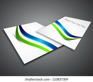 abstract Professional business corporate brochure design wave presentation Vector