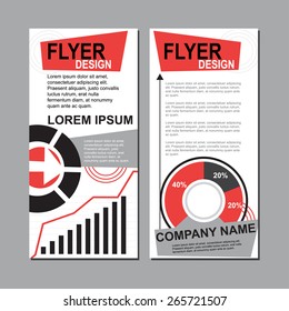 Abstract Professional business  flyer template for print