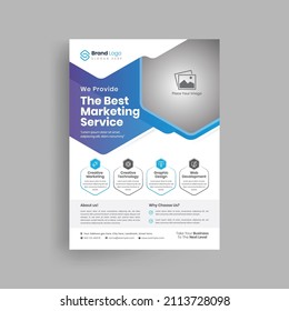 Abstract Professional Business Vector Template for Corporate Flyer, Annual Report, Brochure, Cover Design, Presentation, Marketing in A4 Print Ready