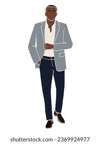 Abstract professional businessman illustration. Vector illustration.