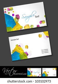 Abstract professional and designer business card template or visiting card set. EPS 10. Vector illustration.