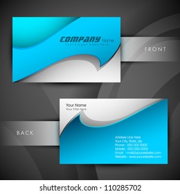 Abstract professional and designer business card template or visiting card set. EPS 10.