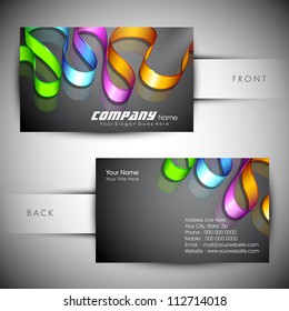 Abstract professional and designer business card template or visiting card set. EPS 10.