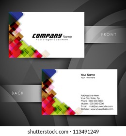 Abstract professional and designer business card template or visiting card set. EPS 10.