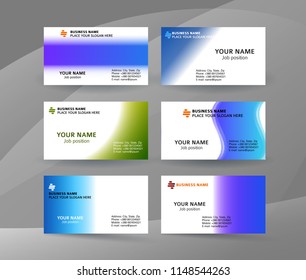 Abstract professional and designer business card template or clear and minimal visiting card set, name card purple background. Vector illustration EPS 10 for presentation slide banners