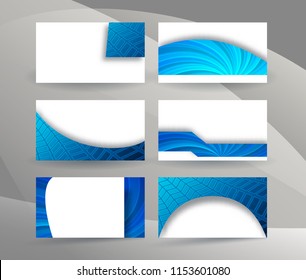 Abstract professional and designer business card template or clear and minimal visiting card set, name card blue background. Vector illustration EPS 10 for presentation slide banners