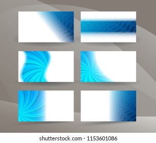 Abstract professional and designer business card template or clear and minimal visiting card set, name card blue background. Vector illustration EPS 10 for presentation slide banners