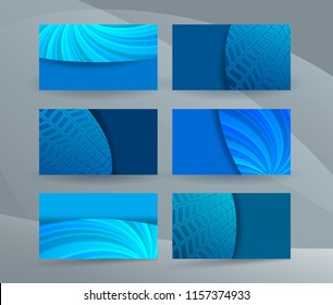 Abstract professional and designer business card template or clear and minimal visiting card set, name card blue background. Vector illustration EPS 10 for presentation slide banners