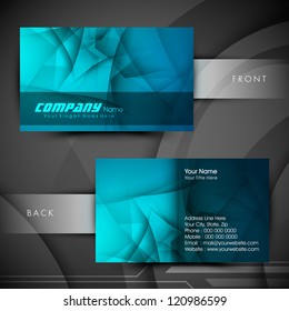 Abstract professional and designer business card template or visiting card set. EPS 10.