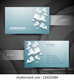 Abstract professional and designer business card template or visiting card set. EPS 10.