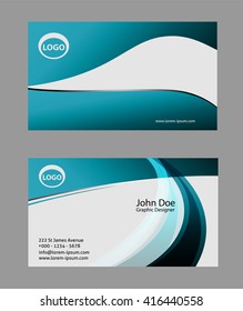 Abstract professional and designer business card template
