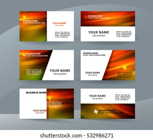 Abstract professional and designer business card template or clear and minimal visiting card set, name card purple background. Vector illustration EPS 10 for presentation slide banners