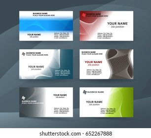 Abstract professional and designer business card template or clear and minimal visiting card set, name card colors background. Vector illustration EPS 10 for presentation slide banners