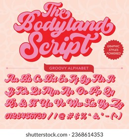 Abstract professional groovy Retro related The Bodyland Script Font Template 