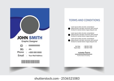 Abstract professional id card design