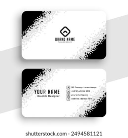 abstract professional identity card dark background in particle style vector
