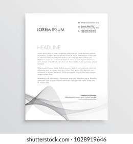 abstract professional letterhead design template