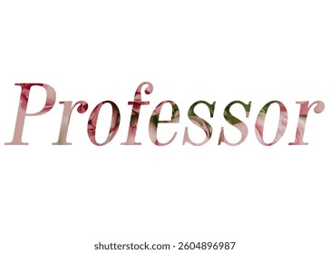 Abstract Professor Text Effect Design White Background