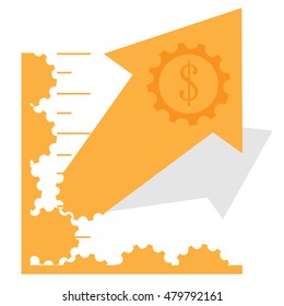 Abstract profit business graph bar, Vector illustration