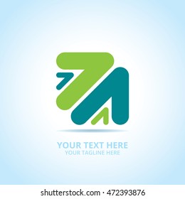 Abstract Progress Arrow logo, design concept, emblem, icon, logotype element for template.