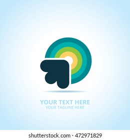 Abstract Progress Arrow logo, design concept, emblem, icon, flat logotype element for template.