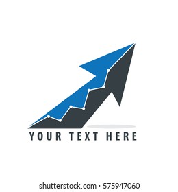 Abstract Progress Up Design Logo