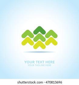 Abstract Progress logo, design concept, emblem, logotype element for template.