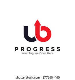 Abstract Progress Logo Template Design. Creative arrow up logo, growth and success concept.