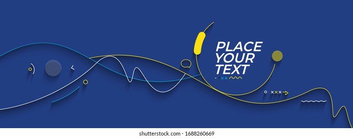 Abstract promotion geometric shapes banner, Structure pattern technology backdrop.