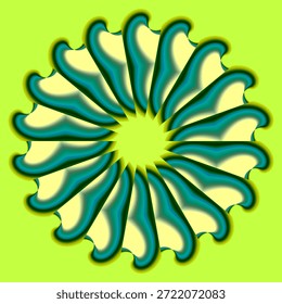 Uma hélice abstrata, em forma de flor.