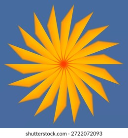 An abstract propeller, shaped like a flower.