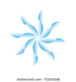 Abstract propeller wave logo icon design vector illustration