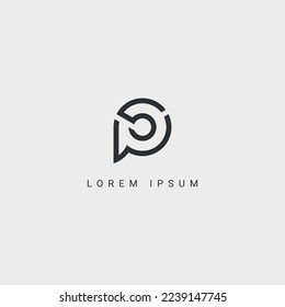 Abstrakte PS, SP Letters Logo Erstmaliges Monogramm Symbol Vektorgrafik.