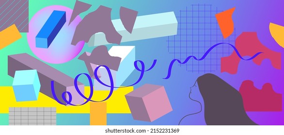 Abstract psychdelic futuristic background.Vector illustration.