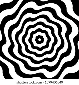Abstract psychedelic art stripped background vector design.