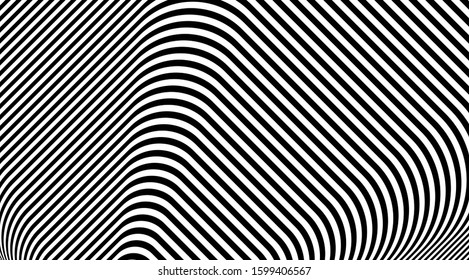 Abstract psychedelic art stripped background vector design.