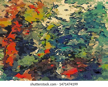 Abstract psychedelic background for design with the texture of chaotically interlaced lines, stains stylized as a spider line, fur