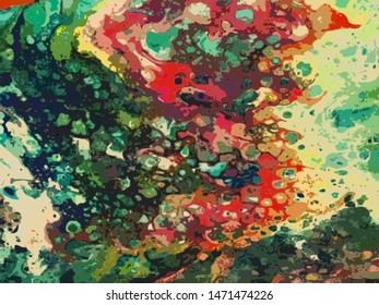 Abstract psychedelic background for design with the texture of chaotically interlaced lines, stains stylized as a spider line, fur
