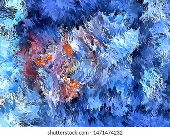 Abstract psychedelic background for design with the texture of chaotically interlaced lines, stains stylized as a spider line, fur