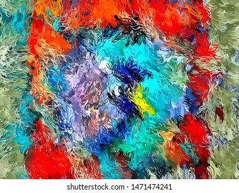 Abstract psychedelic background for design with the texture of chaotically interlaced lines, stains stylized as a spider line, fur