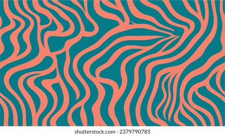Abstract and psychedelic background. Size 5000 * 5000. Repeat design for decor, prints. Abstract background with wavy lines pattern. Wave Retro Abstract Background Colorful.