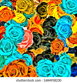 abstract psychedelic background watercolor stylization from colored chaotic brush strokes of different sizes and blurry spots of paint
