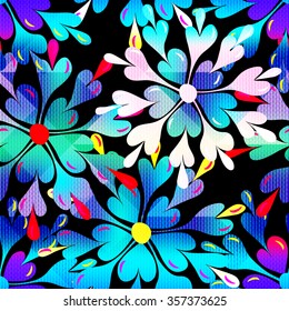 abstract psychedelic beautiful flower seamless background