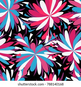 abstract psychedelic beautiful flower seamless background