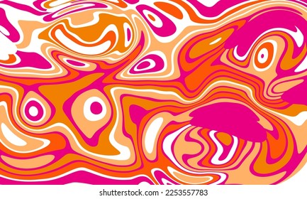 Resumen Camuflaje Psicodélico Wavy Liquid Tie Dye Marble Pincel Gana Vector Sin Marea Fondo Aislado. EPS10 vectores