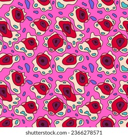 Abstract psychedelic colorful artwork with unique pattern