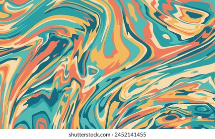 Abstract psychedelic colorful marble pattern background