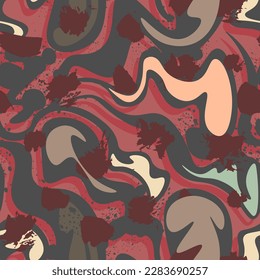 Abstract psychedelic colorful pattern with wave shapes