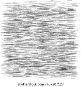 Abstract psychedelic distressed texture. Black and white graphic with halftone effect. Screen print rough and dirty texture of straight different-sized lines. Optical illusion. Vector background.